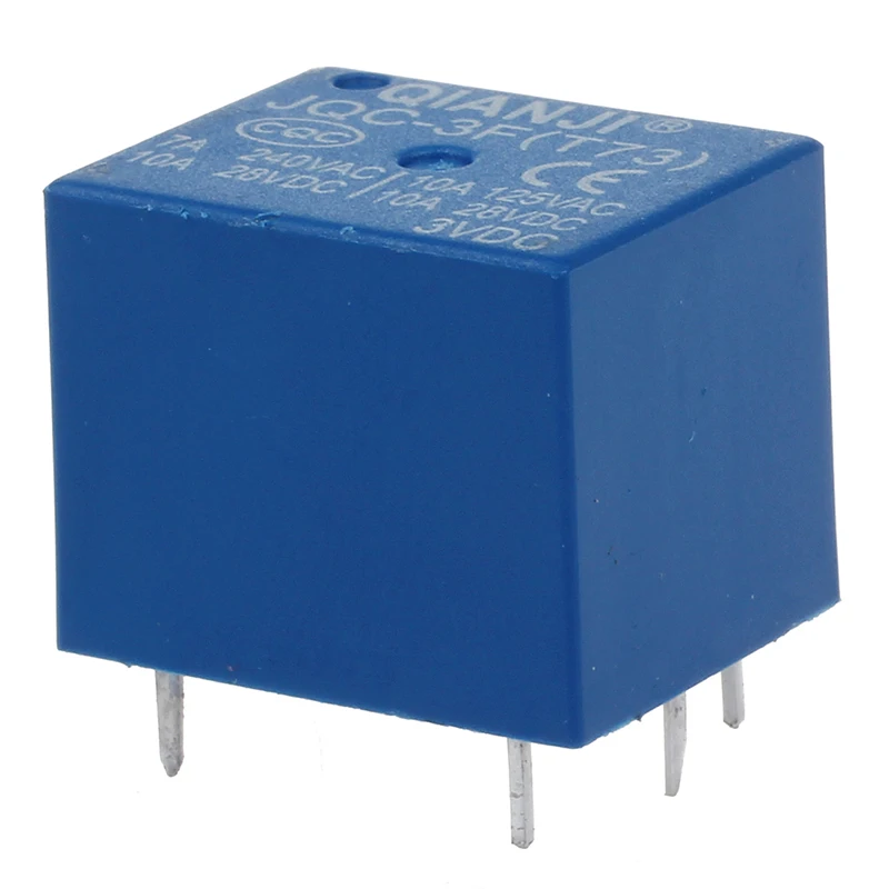 

10 x DC 3V Coil 10A/125V AC 10A/28V DC 5 Pins SPST Power Relay JQC-3F