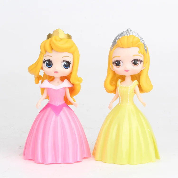 Disney Aisha Anna Q Версия 6 одеваются Принцесса одеваются София Аврора игрушки украшения с принцессами кукла подарок