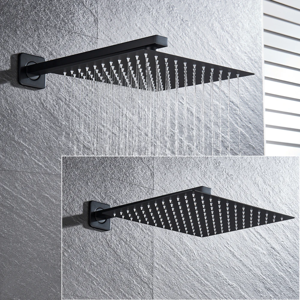 Bathroom Shower Faucet Set Digital Display Rain