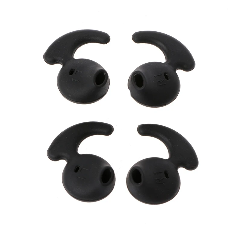 

2 Pairs Black Silicone Earbud Eartip Replacement For Samsung S6 Sports Earphone