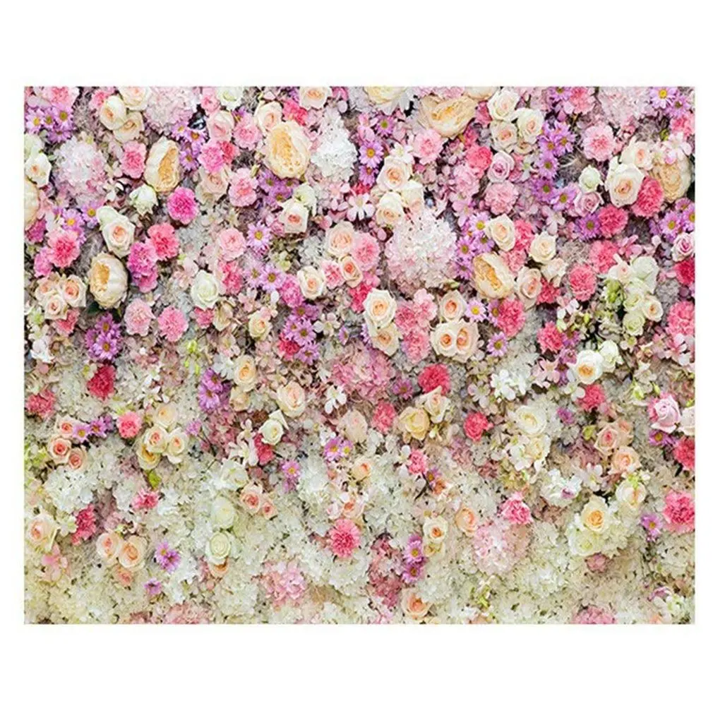 10pcs 60cm*40cm Artificial Flower Simulation Flower Wall Wedding Party Background Photography Props - Цвет: 3D Rose