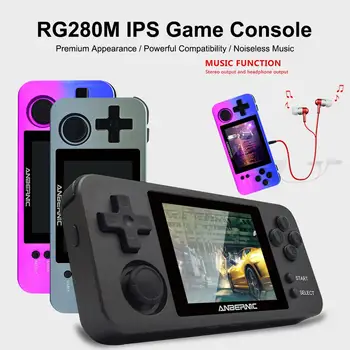 

NEW RG280M Retro MINI Games 2.8 inch IPS Video games Pocket Handheld game console open source system RG280 Video Game Player