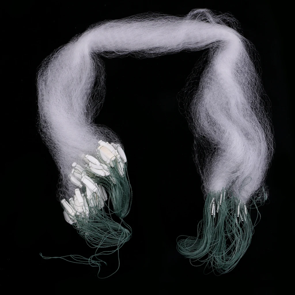 20m Lightweight Monofilament 1 Layer Fishing Gill Net 1cm x 1cm Mesh Hole