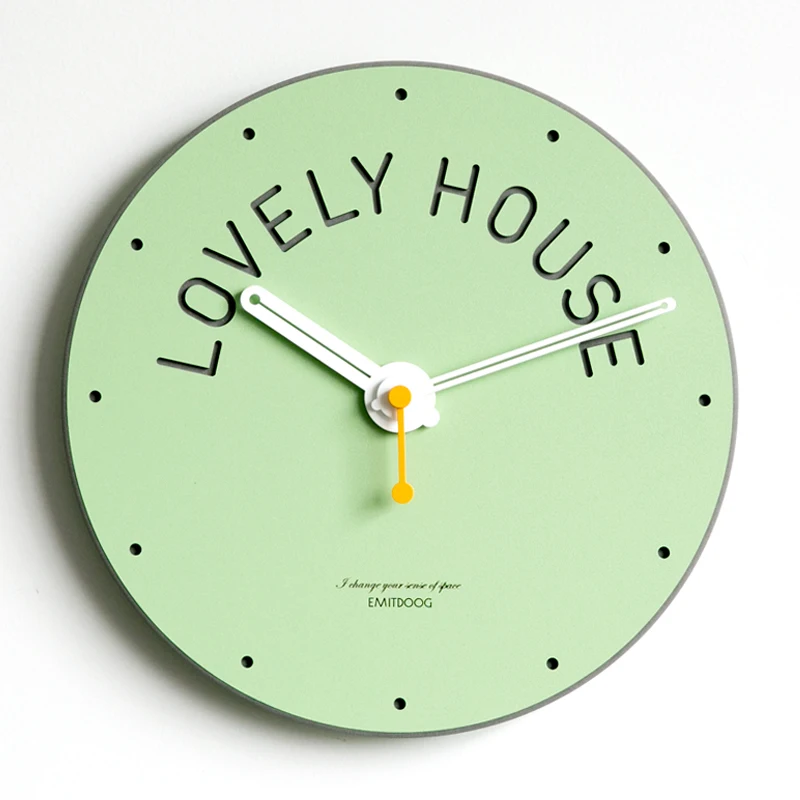 

Nordic Modern Wall Clock Silent Simple Creative Pink Round Wall Clock Orologi Parete Minimalist Bedroom Home Decoration MM60WC