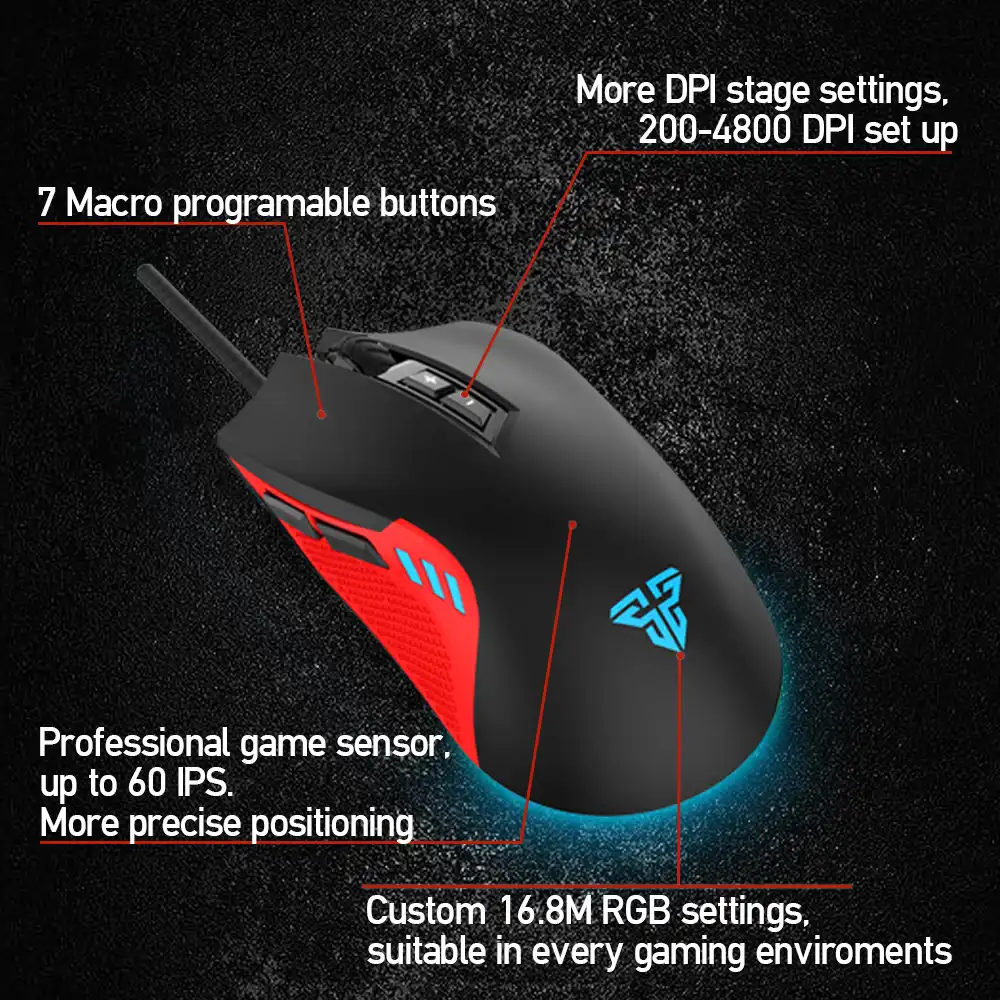 Fantech X15 Usb 光学式有線ゲーミングマウスアジャスタブル 4800 Dpi 7d マクロ Rgb ゲーミングマウス Fps Lol ゲームマウス Pc マウス Aliexpress