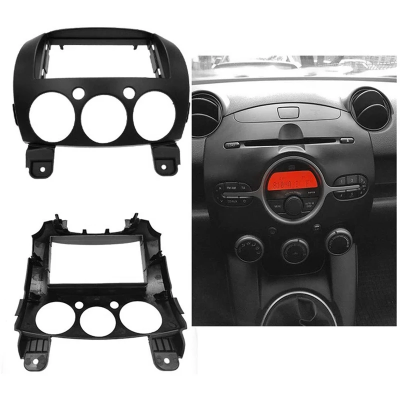 Авто Стерео фасция приборная панель рамка Комплект обшивки Радио Лицевая для Mazda