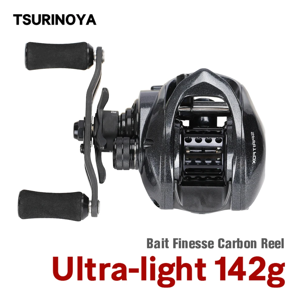 

TSURINOYA SPIRIT FOX 50 Baitcasting Fishing Reel 5.6:1 8+1BB Ultralight 142g Bait Finesse Drag Power 4kg Quality Lure Wheel