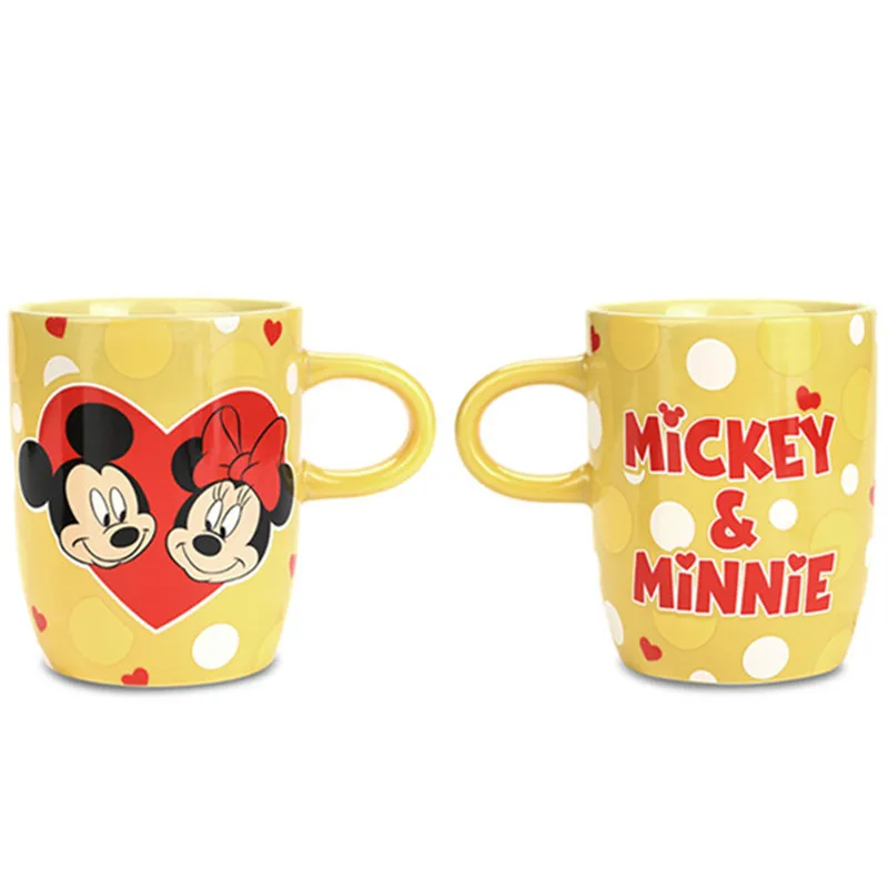 410mL Disney Mickey Minnie Water Cup Love Couple Ceramic Mugs Milk Coffee Tea Mug Home Office Collection Cup Valentines Day Gift