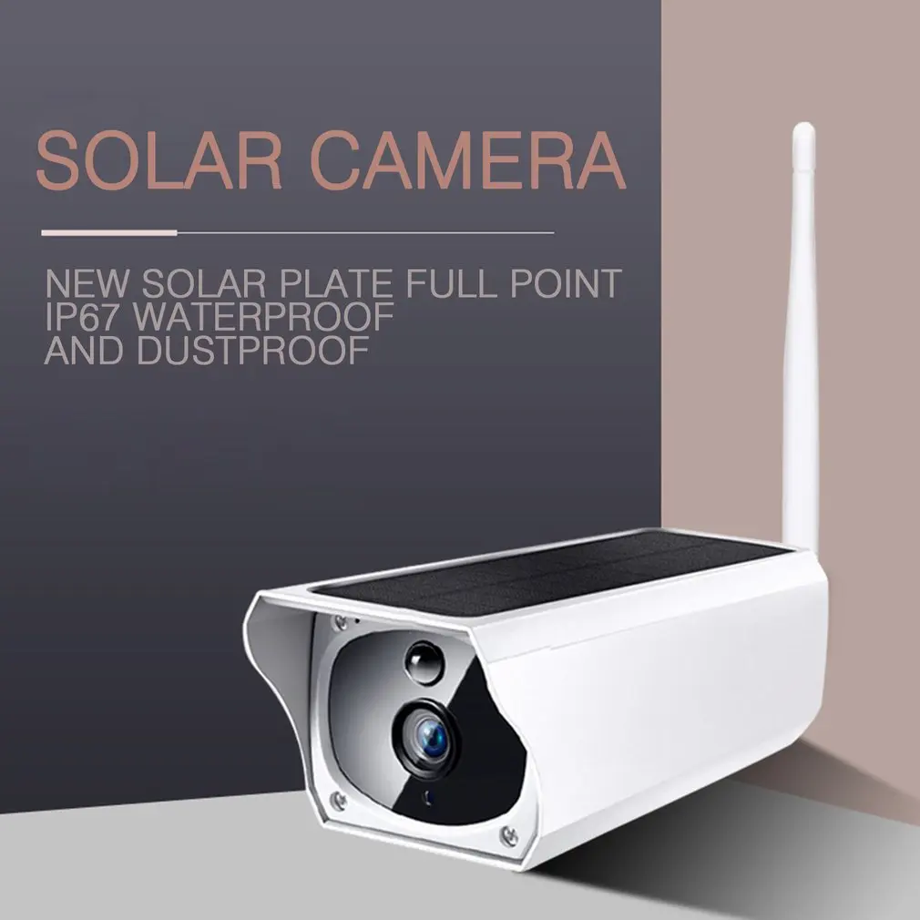 

WIFI Wireless Solar Powered Surveillance IP Camera 1080P Waterproof Night Vesion Intercom Indoor Outdoor Security Camera