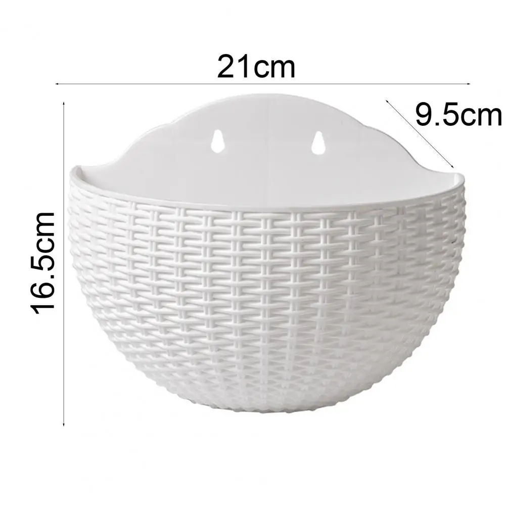 Flower Pot Wall-mounted Plastic Wall Hanging Basket for Outdoor Garden Balcony Planter Bucket Home Decor