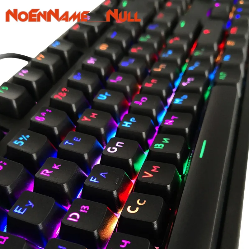 

Mechanical Keyboard replaceable Keycaps 104 Keycaps Russian Translucent Backlight Keycaps For Cherry MX Keyboard Switch