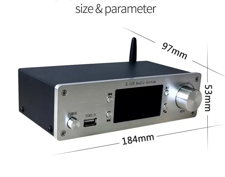 US $106.97 4K HDMI 51 Audio Decoder Bluetooth 50 DAC Lossless Player For DTS U Disk RH699X PRO Version