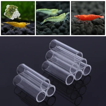 

Fish Tank Shelter 3/6 Tube Aquarium Pipe Shrimp Cave Hide Breeding Acrylic Decor