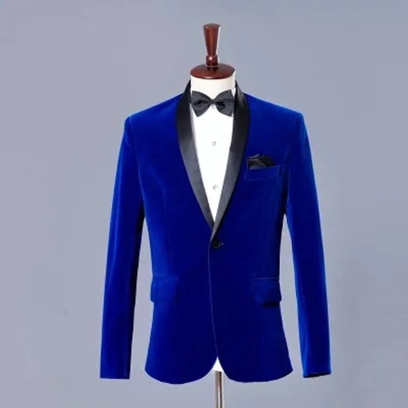 

Men Host Formal Dress Set 2019 New Style Slim Fit Velveteen MEN'S Business Suit Adult Performance Formal Dress