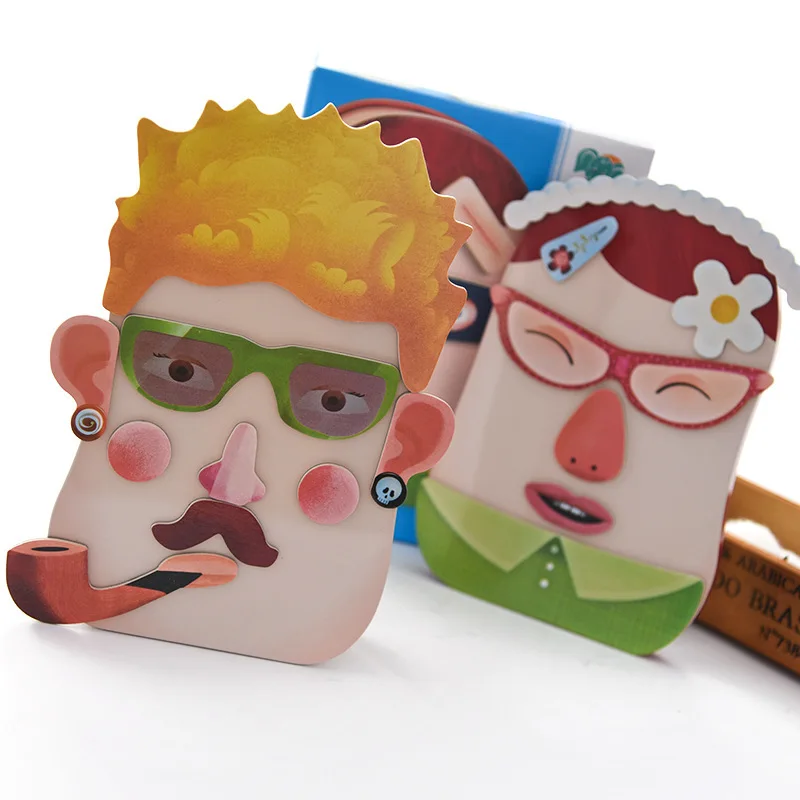 Детские Магнитные Головоломки Crazy Face креативные головоломки образовательный Рождественский подарок игрушки для детей Монтессори головоломки игрушки W железный ящик