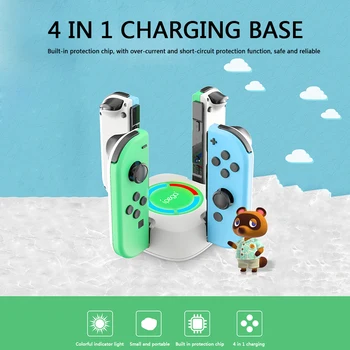 

2020 New 4 in 1 Charging Dock Cradle Stand Joy-Con Controllers Charger Station for Nintend Switch N-Switch Mini Portable Charger