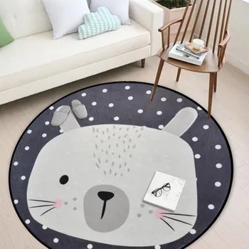 

Bottom Polka Dot Animal Round Carpet Bedroom Living Room Coffee Table Hanging Basket Garden Blanket Room Computer Upholstery