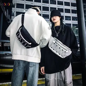 

Unisex Reflective Fanny Chest Bag Fashion Hip Hop Oxford Messenger Packs