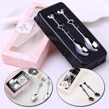 2 шт./компл. Творческий Нержавеющая сталь Ложка Ручка в форме сердца Кофе ложка на День святого Валентина, пара чайная ложка Свадебная вечеринка подарок посуда 2 шт./компл. Творческий Нержавеющая сталь Ложка Ручка в форме сердца Кофе ложка на День святого Валентина, пара чайная ложка Свадебная вечеринка подарок посуда