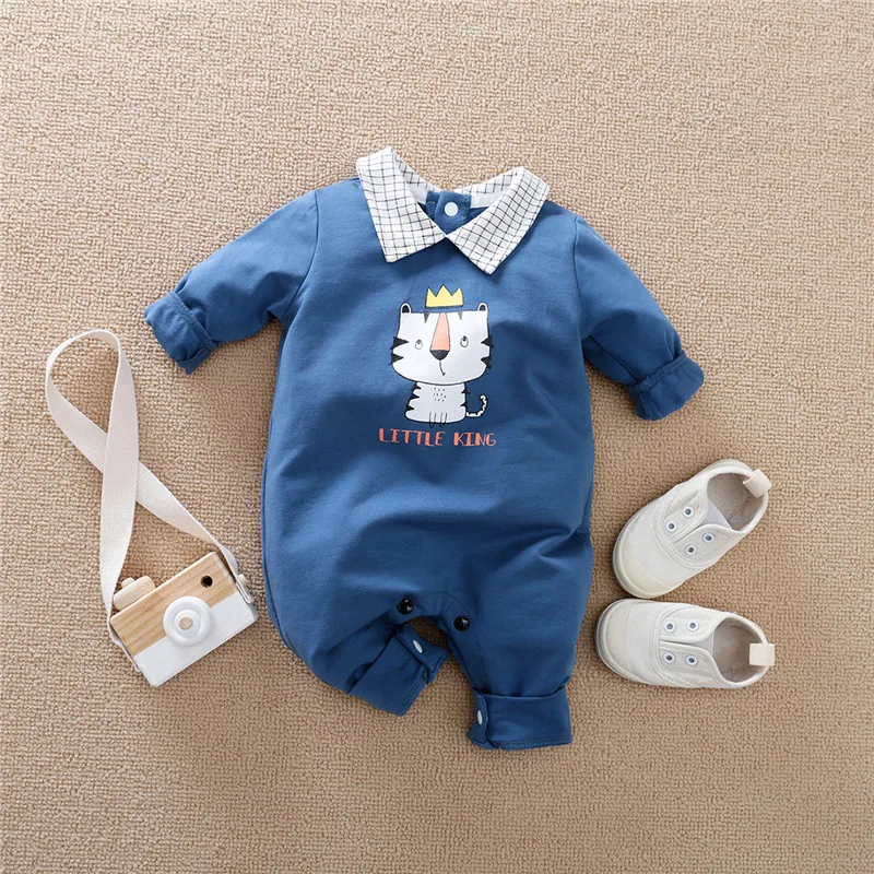 bunvel Boys Rompers Kids Romper Autumn Winter 0-12M Age Infant Dinosaur Printing Toddler Newborn Outfits Baby Boys Clothes 2020