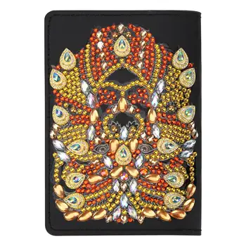 

DIY Passport Protection Cover Gorgeous Pattern Special Shaped Diamond Painting Creative PU Leather Travel Craft Gift