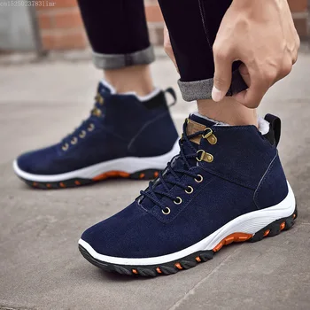 

Men Plus Size Ankle Boots Snow Shoes Men Winter Sneakers 2019 New Men Snow Boots Warm Fur Winter Shoes Men Winter Boots Footwear