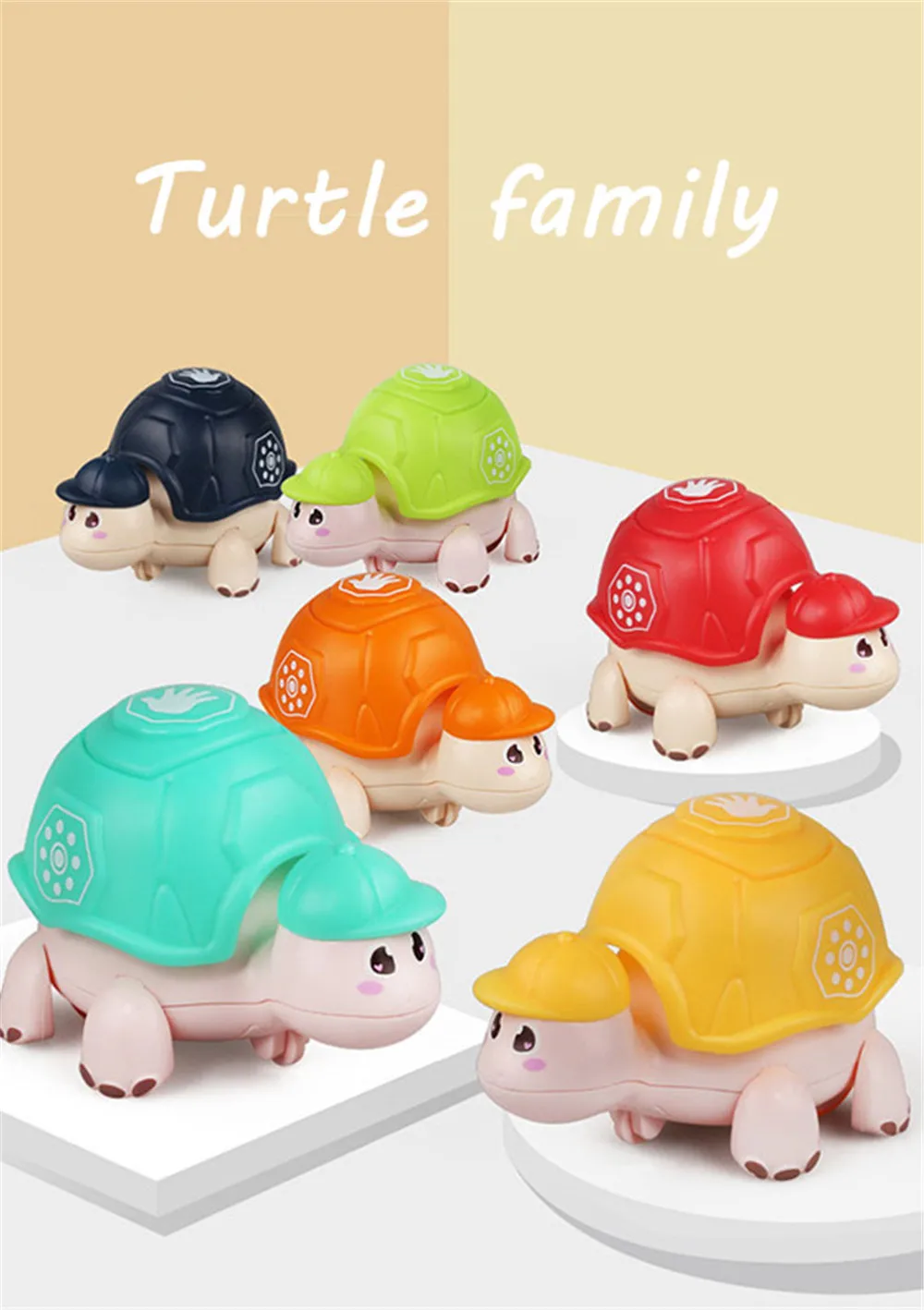 Explosive animal cute turtle snail car pull back car children Clockwork toy plastic neutral funny cartoon puzzle press toy gift