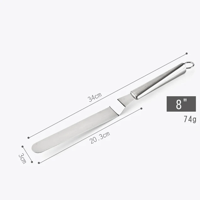 4/6/8/10/12 InchesStainless Сталь для крема шпатель для форма для выпечки тортов DIY украшения инструменты Кухня выпечки& amp инструменты для выпечки торта масло - Цвет: 8 inch