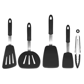 

3/4pcs Silicone Cooking Utensils Set Kitchen Tools Kitchenware Non-stick Spatula Spoon Heat-Resistant Dinnerware Set Dropship