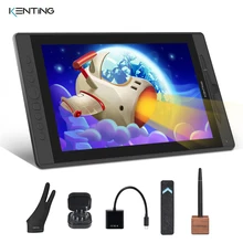 15,6 дюймов графический монитор цифровая ручка дисплей планшет для рисования с экраном ips HD Kenting KT16 8192 уровней с 7 горячими клавишами циферблат