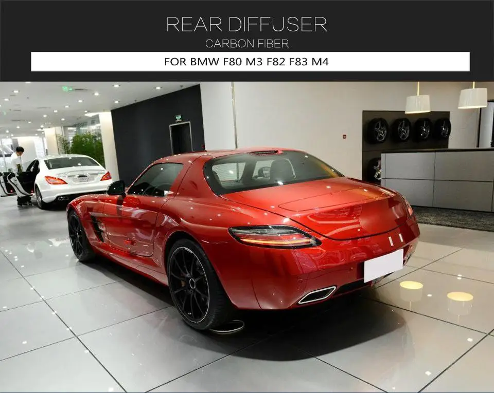 Автомобильный задний бампер диффузор спойлер для Mercedes-Benz класс SLS SLS63 AMG 2010-2013 углеродное волокно автомобильный спойлер
