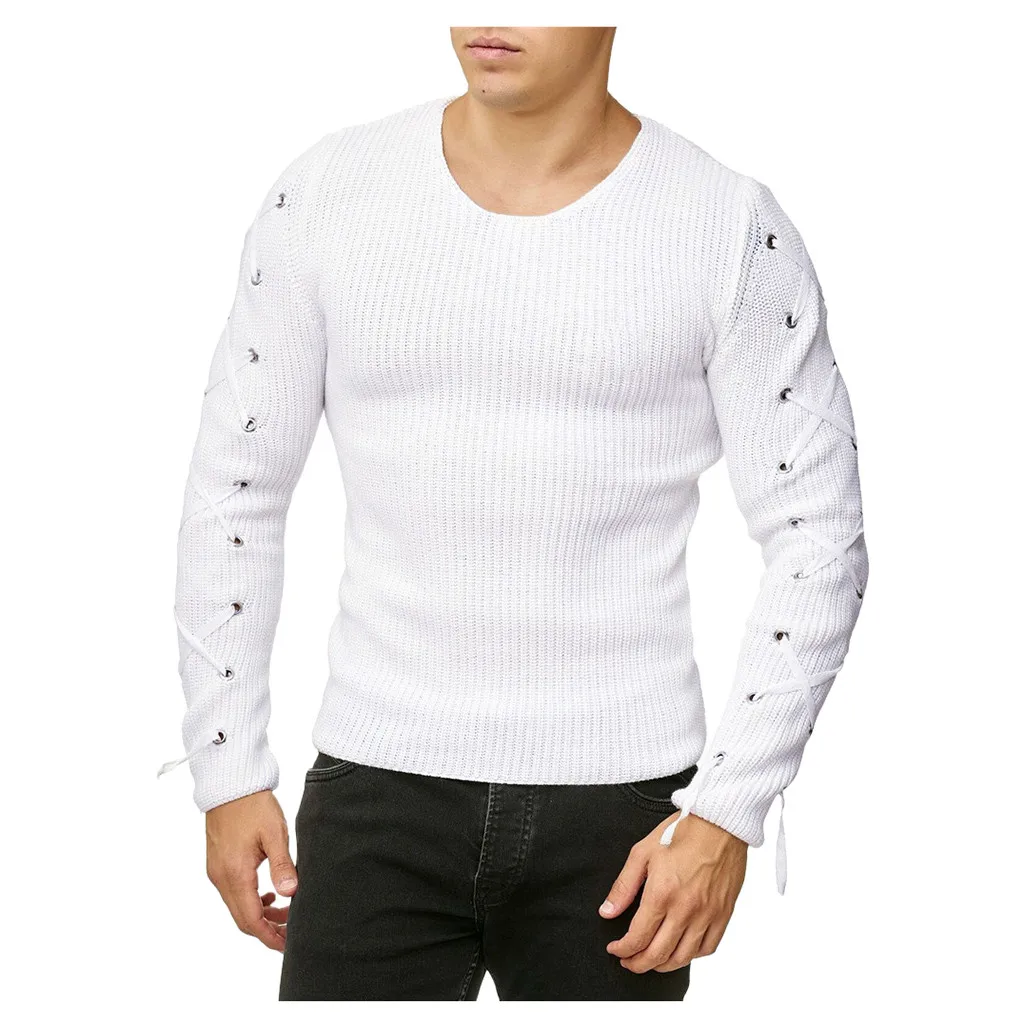 Мужской свитер с длинным рукавом, толстый, 2XL, с повязкой на рукавах, зимний мужской свитер,, высокое качество, мужские свитера