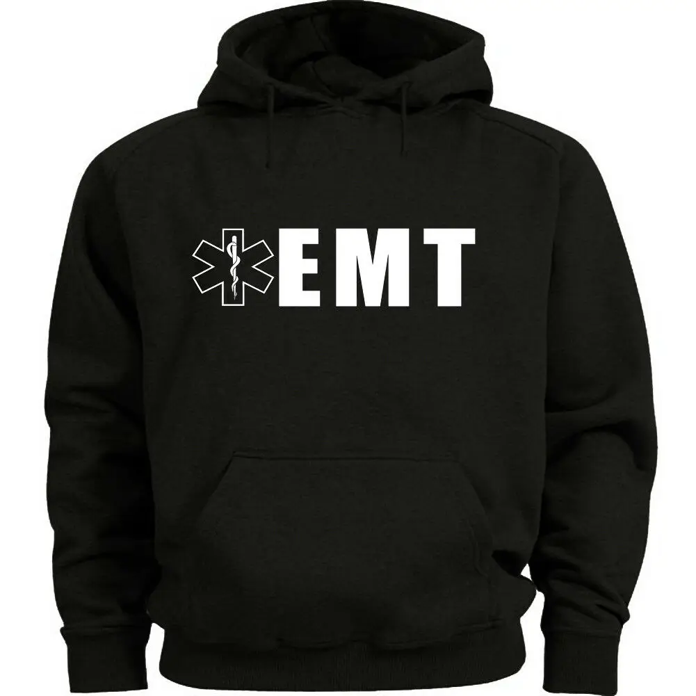 EMT Sweatshirt for Men Emt Decal Hoodie Gift Idea Ems Rescue Clothing Gear | Мужская одежда