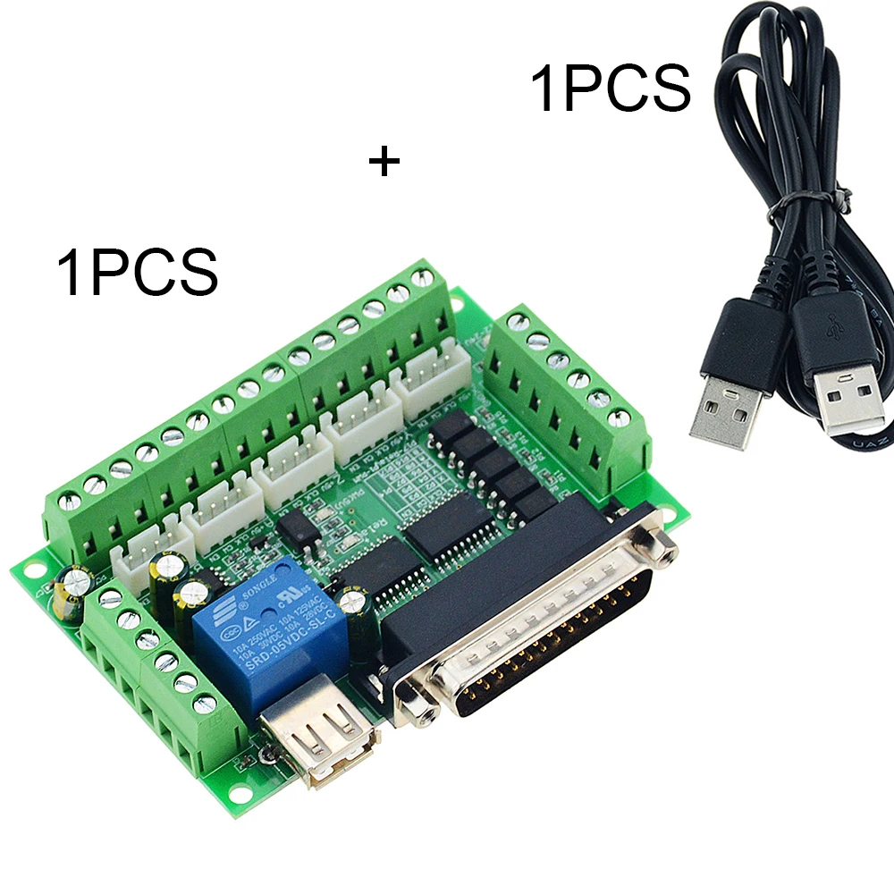Зеленый MACH3+ TypeA USB провод гравировальный станок 5 оси ЧПУ секционная плата с оптическим муфтой для шагового двигателя контроллер привода