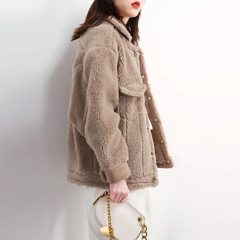 Осенне зимнее пальто женская одежда 2020 овечья овчина из натурального меха