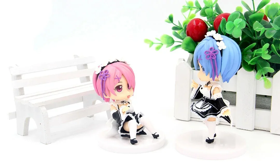 R. Zero-Based a Different World Life Cute глиняный бутон/Ram REM Maid в коробке гаражный комплект модель