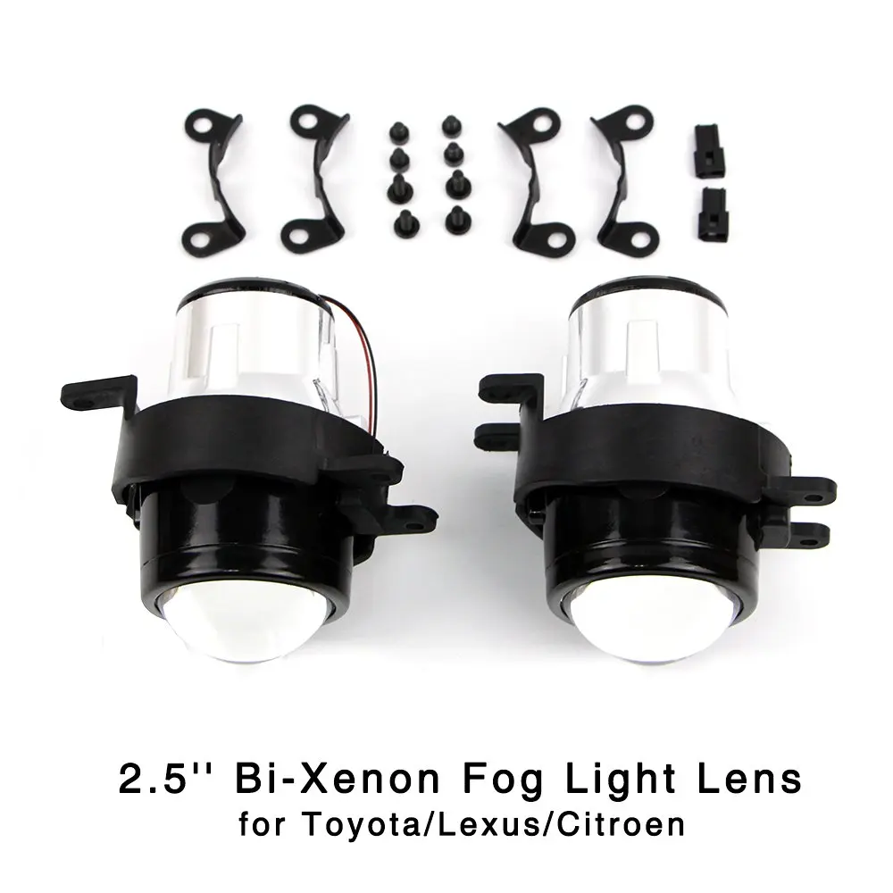 2.5'' Bi-Xenon H11 Fog Light Projector Lens for Toyota Camry Corolla / Lexus RX350 Citroen C4 C5 HID Hi/Lo Beam Lamp Bulb |
