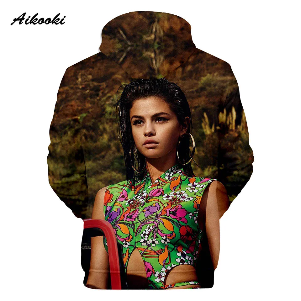 Aikooki Selena Gomez толстовки для мужчин и женщин толстовка Весна Тонкий с капюшоном певица Селена Гомес мальчик/девушки загрязнители