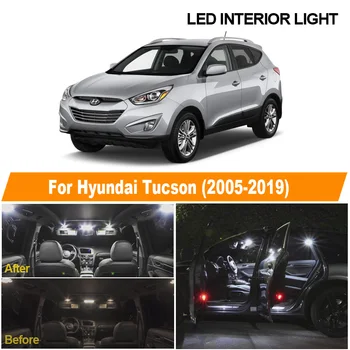 

White Car Error Free Bulbs LED Interior Reading Light Kit For Hyundai Tucson 2005 2006 2007 2008 2009-2015 2016 2017 2018 2019