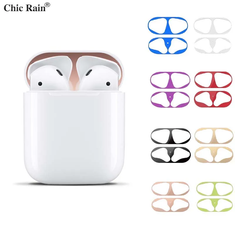 Металлический пылезащитный стикер для Apple AirPods чехол пыленепроницаемый защитный