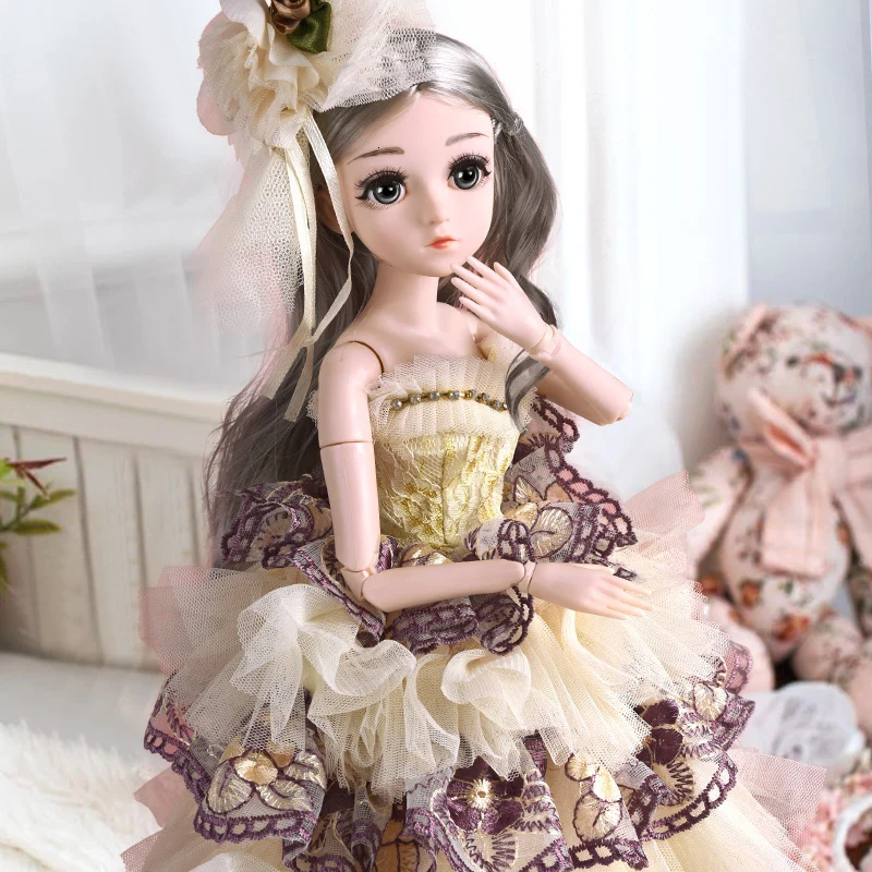1 DU JU MU BJD кукла, 1/4 SD куклы 18 дюймов 18 шаровые шарнирные куклы с одеждой наряд обувь парик волосы макияж лучшая игрушка подарок для девочек - Цвет: 1