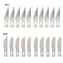 Ручные инструменты 10 шт./партия лезвия 11#/10# для резьбы по дереву инструменты для гравировки скульптура нож скальпель, режущий инструмент PCB инструмент для ремонта