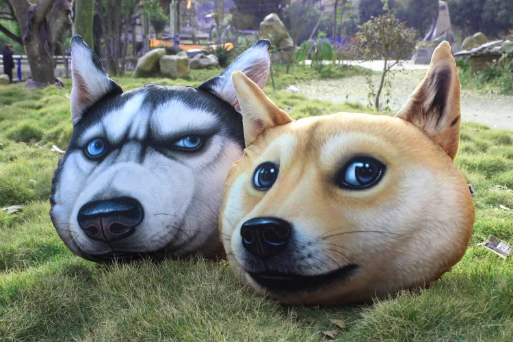 Маленький 3ddoge Хаски Акита Косплей Shiba «Лисья Секретная служба»(Inu животный принт Прохладный Творческий подушка диванная Подушка под спину
