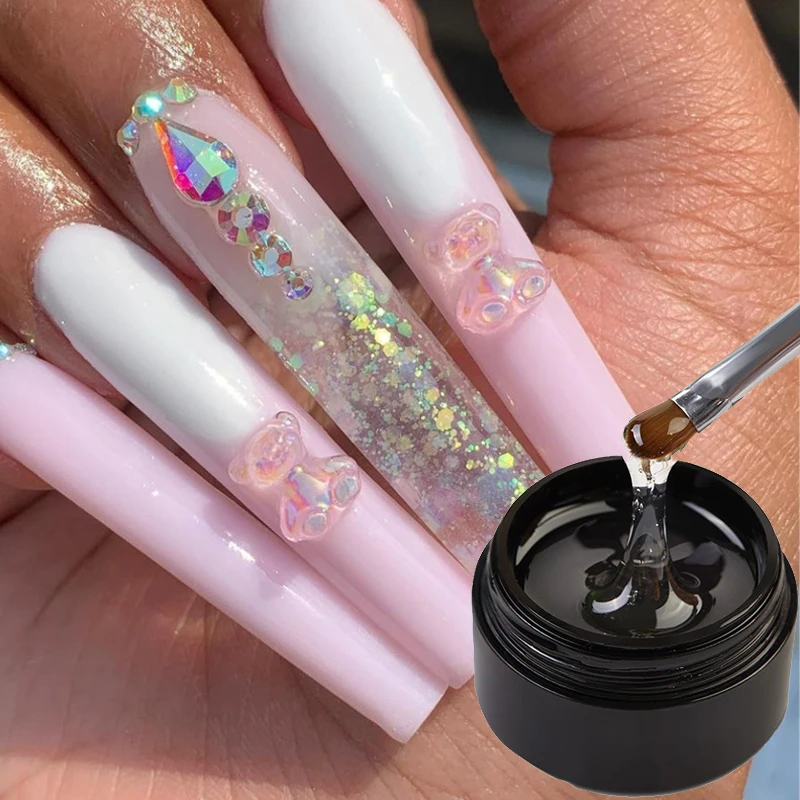 1pc Nail Art Rhinestone Sticky Glue Acrylic Uv Gel Polish Nail