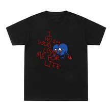 

Heart Print Ladies Short-sleeved Fashion Casual Graphic Tee Interesting Y2k Gothic Streetwear Unisex Men's Tops Summer Clothing