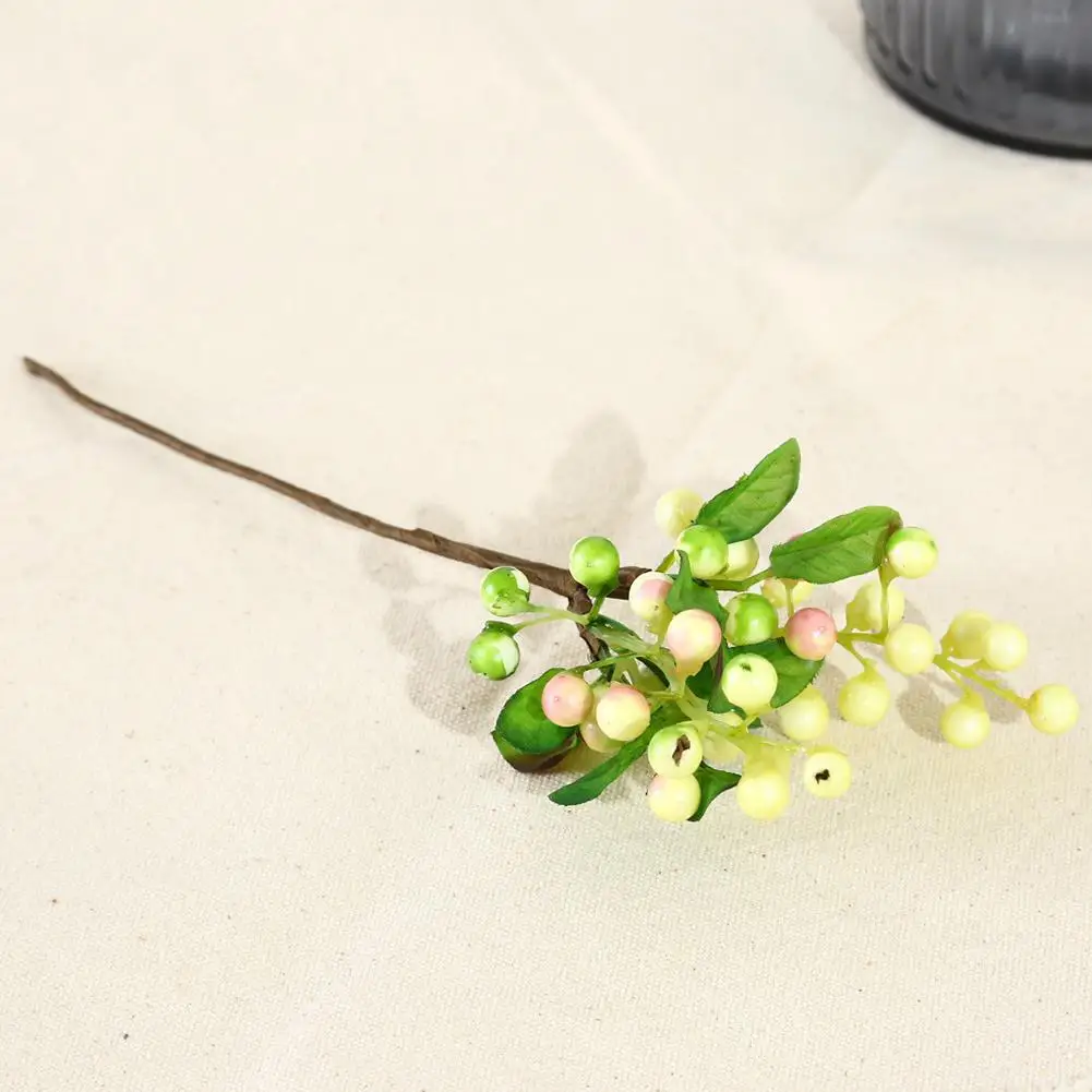 White pink Искусственные ягоды для дома Рождество гостиная украшения реквизит для фотосессии домашний стол Подарочная коробка венки Декор - Цвет: White pink