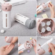 Портативный 4 в 1 бутылка-дозатор для лосьона вращающийся лосьон шампунь гель для душа суб-бутылка путешествия Эмульсия Контейнер для бутылки комплект