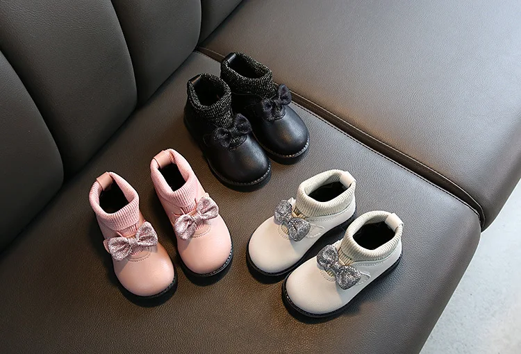 COZULMA/Детские модные ботинки с переворачивающимся краем; Крючки для девочек; повседневная обувь; Детские ботильоны с плюшевой подкладкой; размеры 21-30