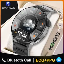 

2022 NFC Smart Watch Men Sport GPS Track Watches Women Wireless Charging Custom Dial Call Heart Rate ECG Smartwatch For Samsung