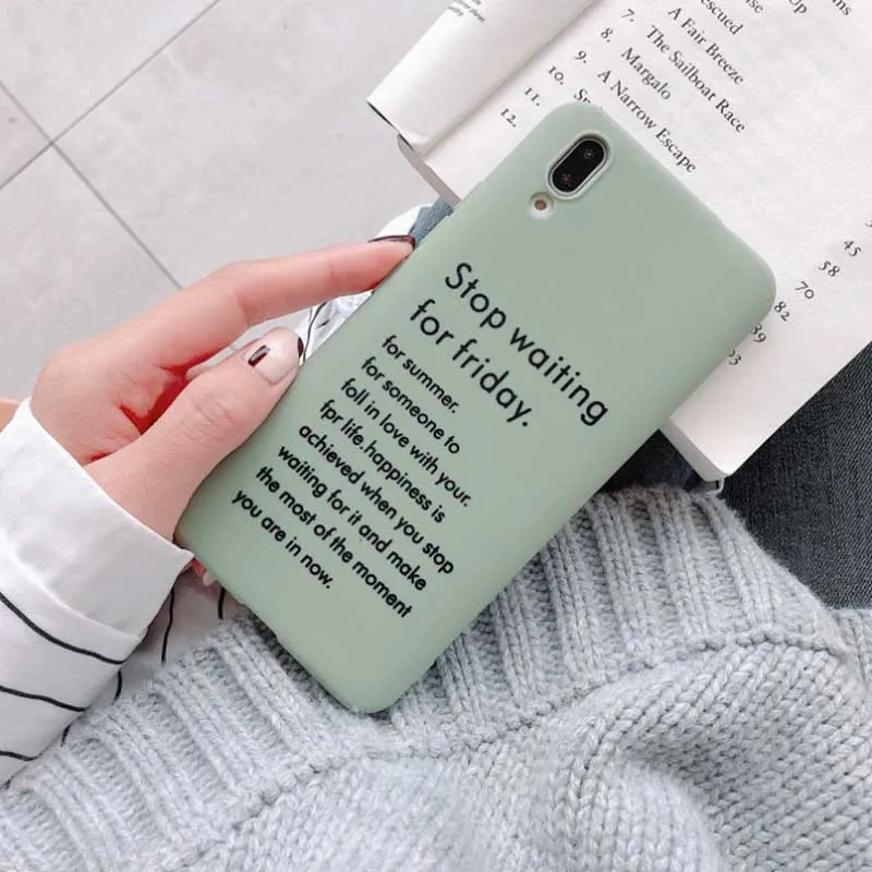 Мягкий чехол для телефона чехол для huawei P20 Коврики 10 20 P30 Pro Чехол с надписью конфетный, tpu чехол на Honor 9 10 Nova 3 4 задняя крышка fundas Capa